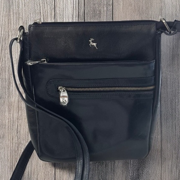 ASHWOOD Genuine Leather Crossbody Shoulder Bag NWOT 10.5” x 8” x 2” D…BLACK NWOT - Picture 12 of 14